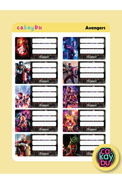 cakaybu 1 foaie de etichete autocolante pentru caiete școlare în format A4