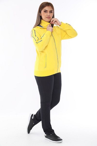 SOCCER Plus Size Hooded Women's Tracksuit Set 21529