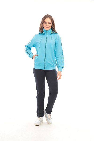SOCCER Plus Size Hooded Women's Tracksuit Set 21529