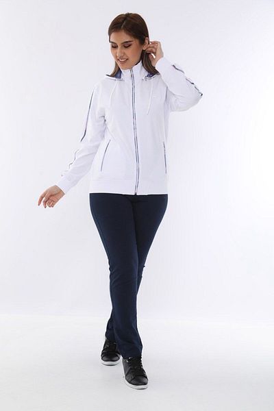 SOCCER Plus Size Hooded Women's Tracksuit Set 21529