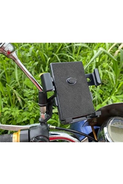 Ayna Bağlantılı Motosiklet Telefon Tutacağı