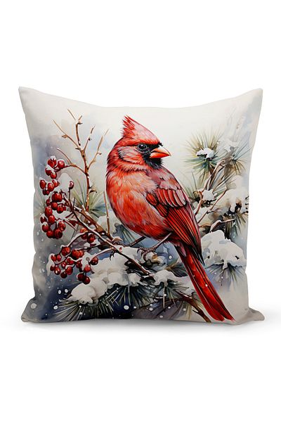Bertille Home New Year Series Double Sided Digital Printed Throw Pillow Case (Christmas Christmas Cushion Cover)