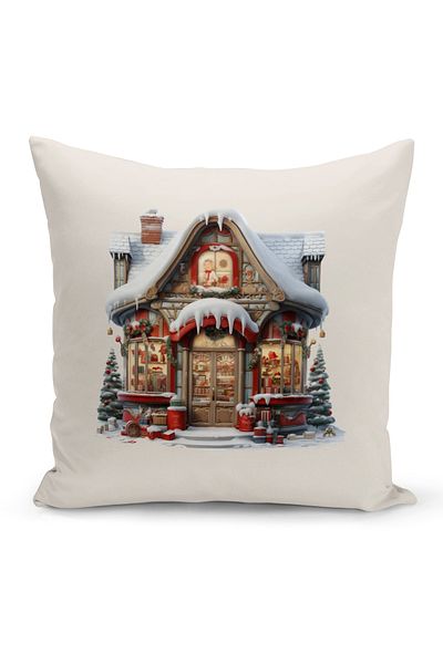 Bertille Home New Year Series Double Sided Digital Printed Throw Pillow Case (Christmas Christmas Cushion Cover)