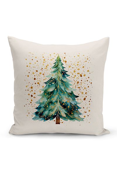 Bertille Home New Year Series Double Sided Digital Printed Throw Pillow Case (Christmas Christmas Cushion Cover)