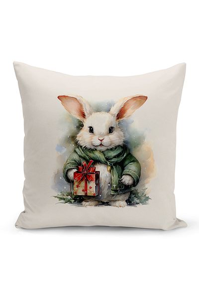Bertille Home New Year Series Double Sided Digital Printed Throw Pillow Case (Christmas Christmas Cushion Cover)