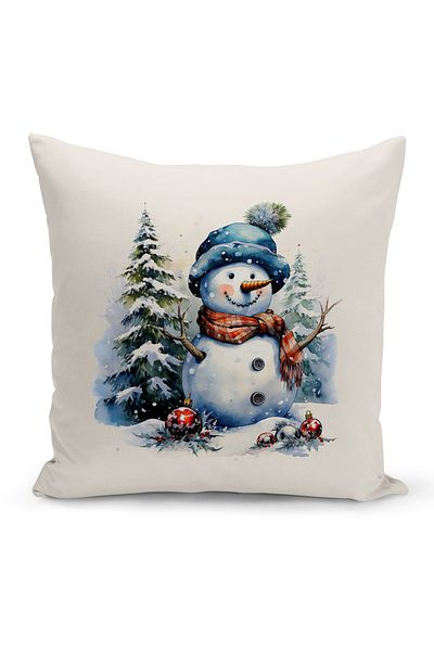 Bertille Home New Year Series Double Sided Digital Printed Throw Pillow Case (Christmas Christmas Cushion Cover)