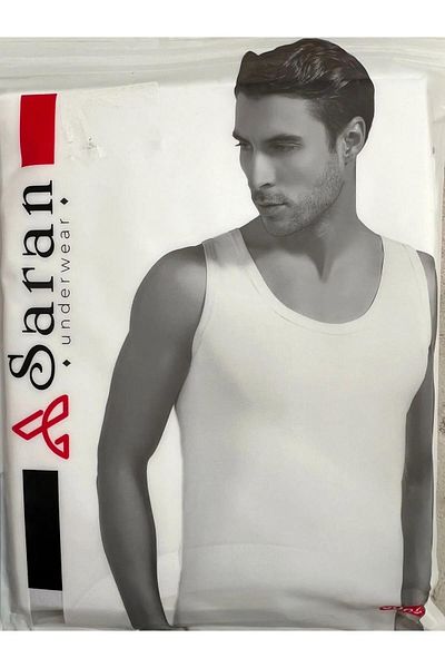Saran Tricou clasic pentru bărbați 3005 - 100% bumbac, curea, 3 buc