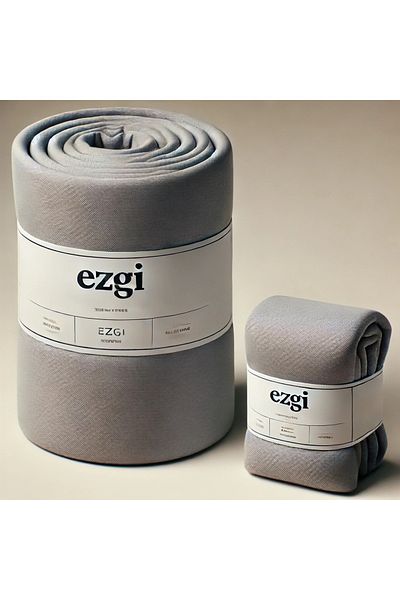 Ezgi Gray Ranforce Elastic Single Sheet and Pillow Case - 100x200