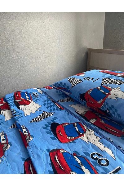 MORRİVAL Singlul - 120x200 Set Pique cu mașină elastică, set de perne asortate