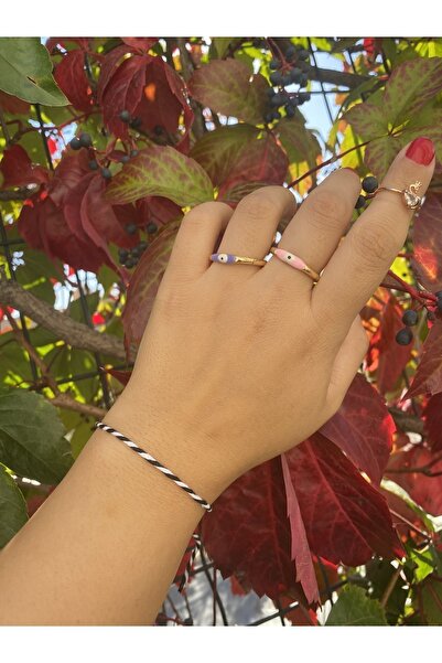 ALIŞVERİŞ AŞKIN Siyah Beyaz Ip Marteniçka Bileklik