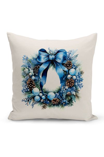 Bertille Home New Year Series Double Sided Digital Printed Throw Pillow Case (Christmas Christmas Cushion Cover)