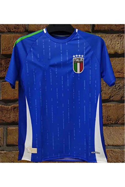 After Party İtalya Euro 2024 Yeni Sezon Mavi Yetişkin Forması