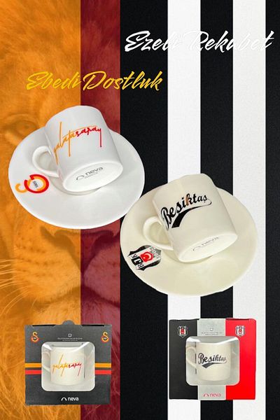 Neva Gs-bjk Set of 2 - Licensed Coffee Cup Set, in Special Box, Father's Day Gift