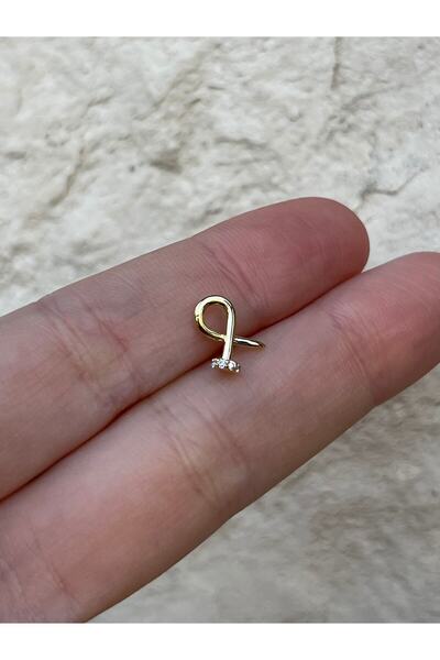 ds denizden silver Tekli Gümüş Çivi Küpe - 1 Adet