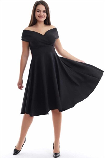 Fasmia Kayık Yaka Elbise F107