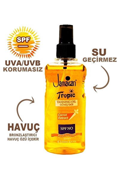 Jamaican Tropic Güneş Yağı Havuç Spf No 200 Ml