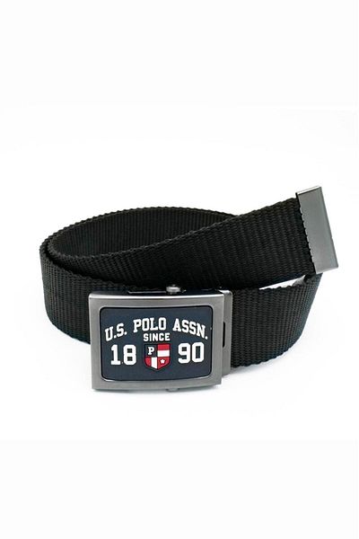 U.S. Polo Assn. Americký opasek Polo AssnMen's Black Column Belt