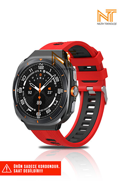 Nezih Case Samsung Galaxy Watch Ultra 47mm Uyumlu Metal Tokalı Sport Yumuşak ...