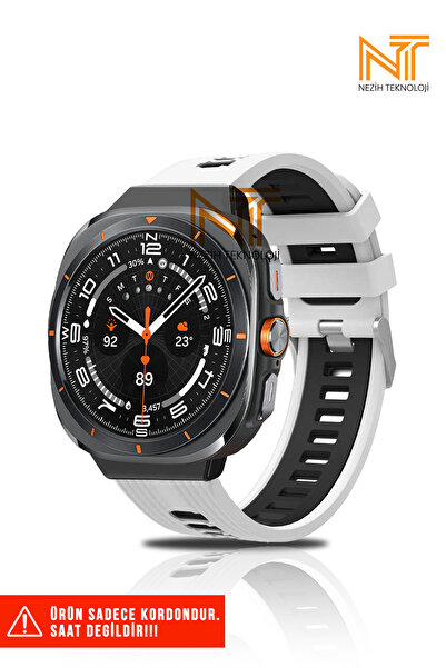 Nezih Case Samsung Galaxy Watch Ultra 47mm Uyumlu Metal Tokalı Sport Yumuşak ...