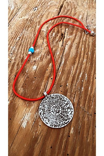 by özllem Red Cartoon Large Talisman Necklace
