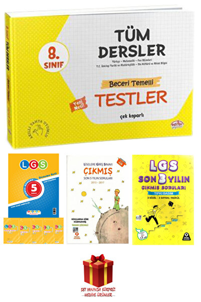 Editör Yayınevi Editör Yayınları 8. Sınıf LGS Beceri Temelli Testler+5 LGS De...