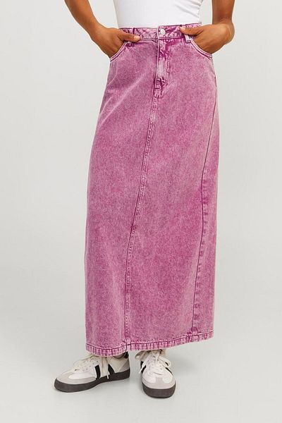 Jack & Jones Ziggy - Women's Maxi Slit Denim Skirt