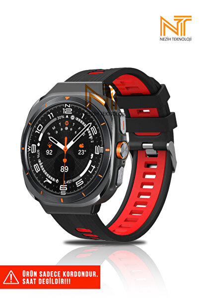 Nezih Case Samsung Galaxy Watch Ultra 47mm Uyumlu Metal Tokalı Sport Yumuşak ...