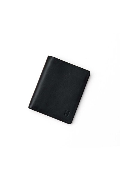 HELMBROOK Dayton Erkek Siyah( Plus color) Deri İnce Tasarım Çok Bölmeli  Rfid Korumalı Cüzdan