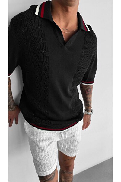 King Brothers Чоловіча бавовняна футболка з коміром-поло з регулярним облягаючим трикотажем