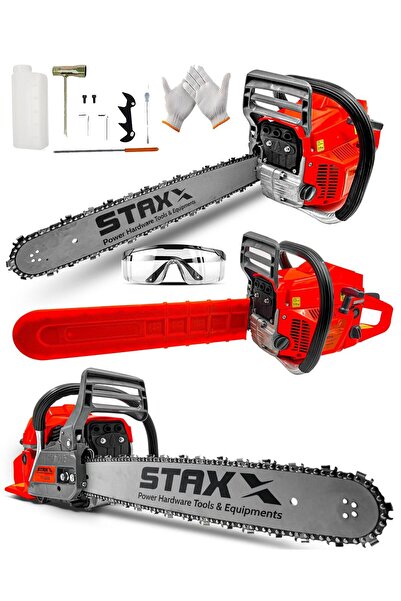 STAXX POWER American Çelik Karbüratör Turbo X960 Benzinli Testere Ağaç Kesme Makinası Hızar Ormancı Kesim Motoru