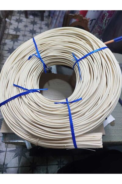 SerPLASTİK Doğal Rattan Kor İp 6mm(Yarım Kilo)