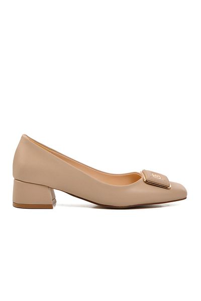 AYAKMOD 312240   Pantofi cu toc de damă model bej