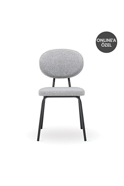 Enza Home Flabel Mutfak Sandalyesi - Koyu Gri