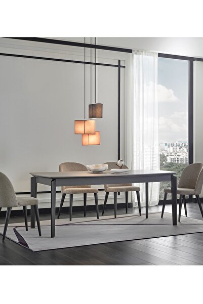 Enza Home Berta Sabit Yemek Masası - Vizon