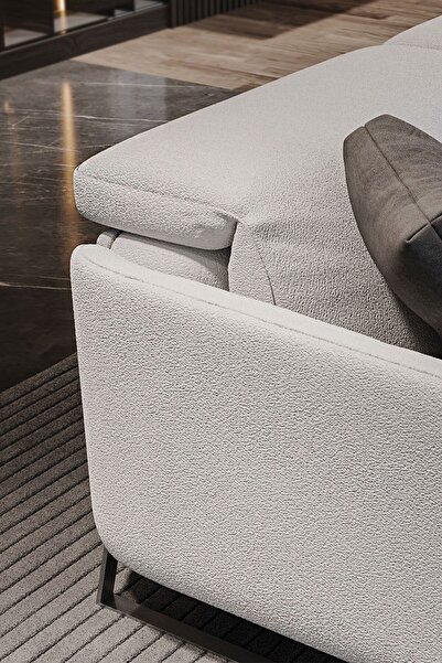 Enza Home Jerez 3'lü Dokuma Koltuk - Beyaz