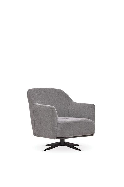 Enza Home Marion Berjer, Döner Ayaklı, Keten Dokulu - Orta Gri