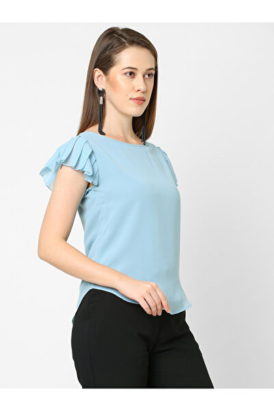 Mish By Styli Pleated Sleeves Georgette Top