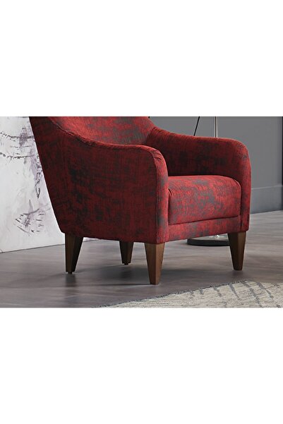 Enza Home Fiore Berjer, Keten Dokulu - Kırmızı