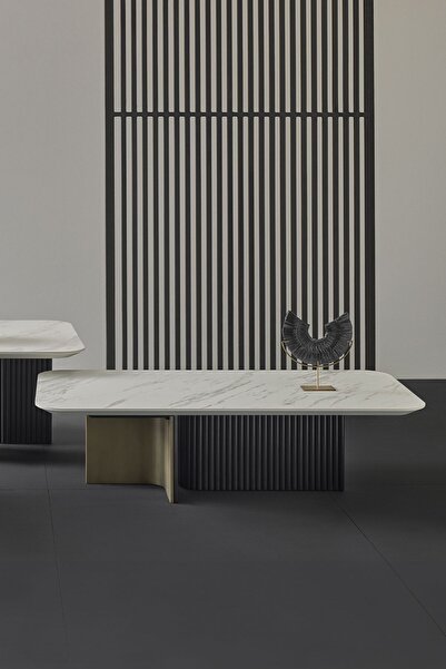 Enza Home Nassau Büyük Orta Sehpa - Seramik Üst Tabla