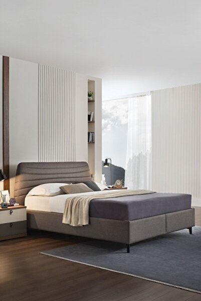 Enza Home Cordell Başlıklı Baza Set Gri