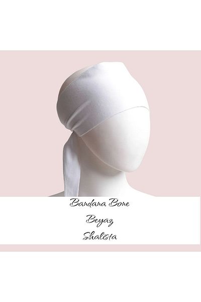 Shalista Buy 4 Pay 3 Band Bandana Lycra Viscose Cotton Flexible Tie Bonnet White Surprising Comfort