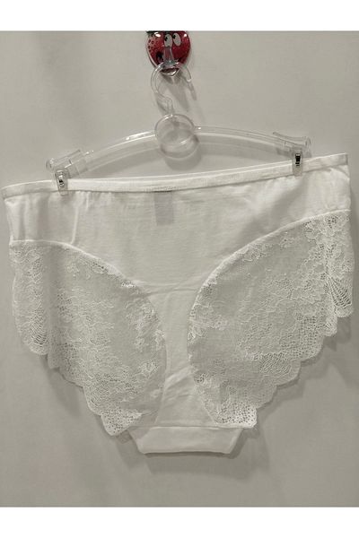 Vanilya Secret VANILLA SECRET Plus Size - Chiloți din bumbac cu dantelă - Ecru