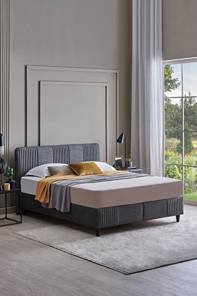 Yataş Wool Sense Baza Başlık 2'li Set - Koyu Gri