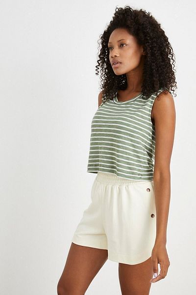 Curly Green Striped Short Ball