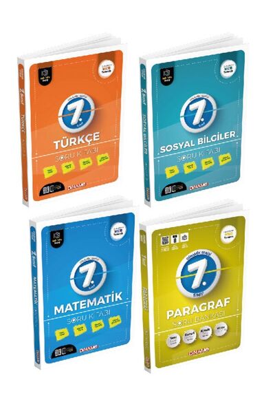 Dinamo Yayınları 7. Sınıf Matematik Türkçe Sosyal Bilgiler Paragraf Soru Bank...