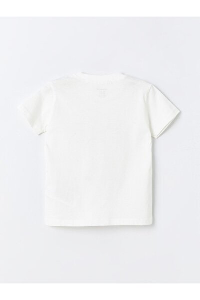 LC Waikiki Crew Neck Printed T-Shirt and Shorts for Baby Boy - Set of 2