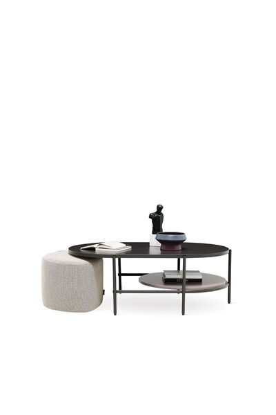 Enza Home Berta Elips Orta Sehpa - Siyah