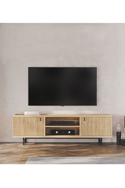 Enza Home Austin TV Sehpası, 200x60 cm - Açık Meşe