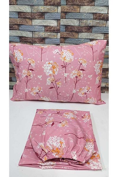 Gasel Home DOUBLE PERSON COTTON RANFORCE FABRIC RUBBERED LEAF SET