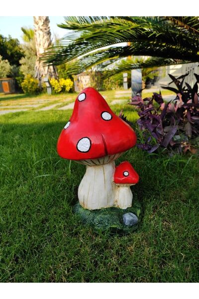 SZN DEKOR Mantar Bahçe Heykeli, Bahçe Dekorasyonu,